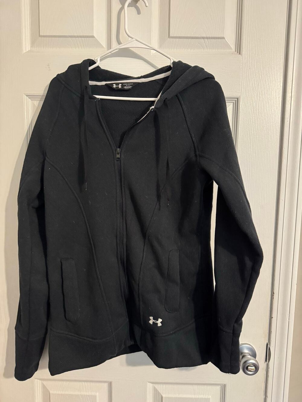 Under Armour Zip Up Black Jacket X Storm Fleece Jacket Large Mens